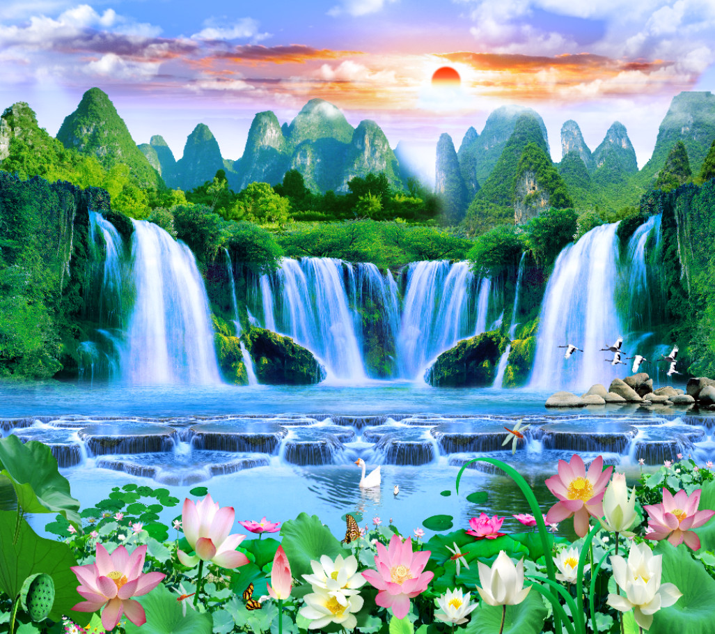 Tranh lụa dán tường PT-11